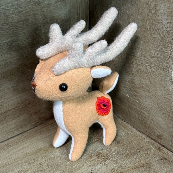 🦌💀 Handmade Skeleton Deer Plush – Woodland Spirit of the Afterlife 🌲✨ - Picture 2 of 6